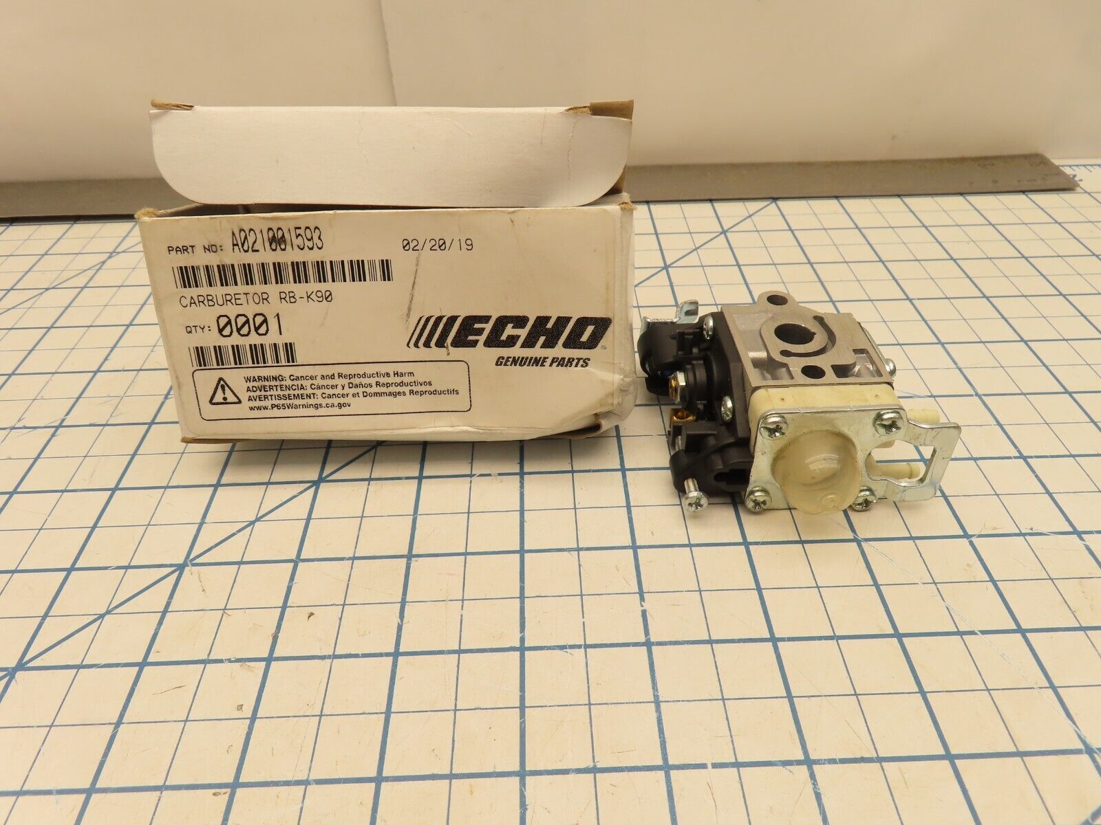 Echo A021001593 Carburetor Assembly Made by Zama RB-K90 - $53.19