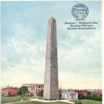 Bunker Hill Monument Boston Massachusetts Postcard Vintage by Rubber Sho... - $12.99