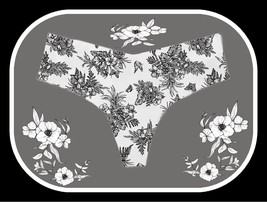 M White Black Floral Toile No Show Seamless Thong Smooth Victoria&#39;s Secr... - £8.64 GBP