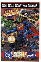 DC VERSUS MARVEL 1995 Consumer preview with sealed trading cards-comic book - £29.95 GBP