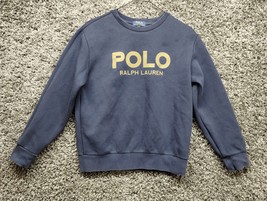 Polo Ralph Lauren Pullover Sweatshirt Women Large 14 - 16 Dark Blue Sweater - £18.08 GBP