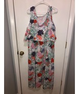 NEW Woman Within Plus SZ 1X 22/24 Tiered Bodice Sleeveless Maxi Dress Fl... - €19,76 EUR