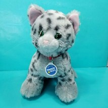 Build a Bear Promise Pets Gray Spotted Kitty Cat Snow Leopard Plush Stuffed 11&quot; - £31.64 GBP
