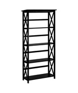 Tall 5-Tier Bookcase in Black Wood Finish - $386.36 CAD