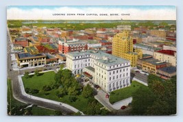 View of Business District From Capitol Dome Boise ID Idaho Linen Postcard M9 - £2.29 GBP