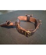 Vintage Western Gun &amp; Cuff Genuine Cowhide Leather Belt - $297.00