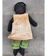 Vintage Rare African American Folk Art Child Cloth Rag Doll Handmade Pri... - €192,45 EUR