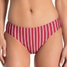 Ella Moss Straight &amp; Narrow Red Stripe Retro Bikini Bottoms Size Small - £18.82 GBP