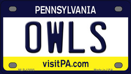 Owls Pennsylvania Novelty Mini Metal License Plate Tag - $14.95