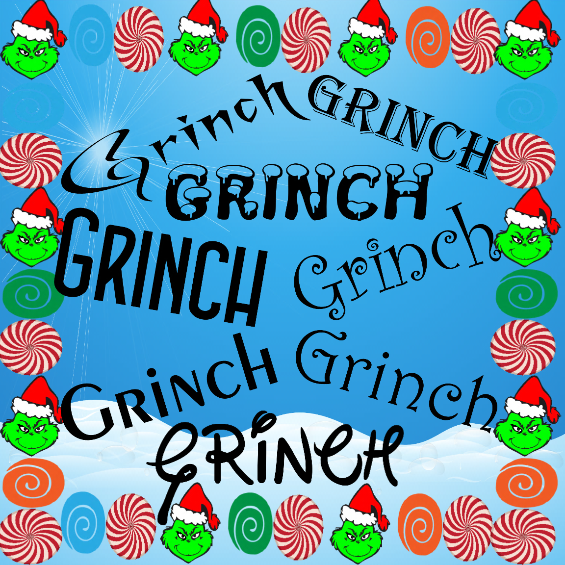 Grinch-Digital ClipArt-Fonts-Art Clip-Gift Tag-T shirt-Jewelry-Notebook-... - $1.99