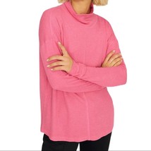 Sanctuary pink mock neck thermal long sleeve tee Large new - £22.28 GBP