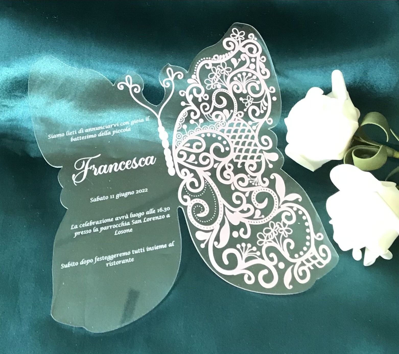 Custom Acrylic Wedding Invitation,10pcs Butterfly Shape Transparent Invi... - $14.00+