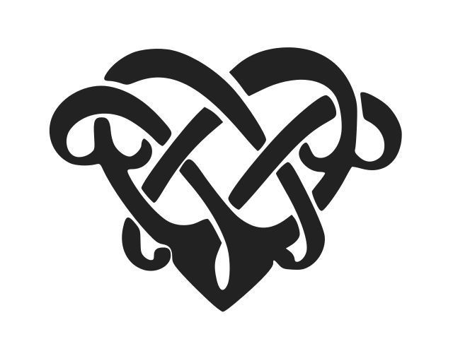 CELTIC WOVEN HEART DRUID Vinyl Decal Car Sticker Wall Truck CHOOSE SIZE COLOR