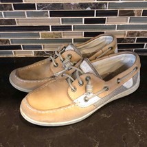 SPERRY leather tan boat shoes women’s size 7 - £26.36 GBP