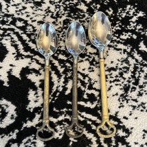 3! Pottery Barn Keys 2 teaspoons And 1 Oval Soup Spoon Made In India - £45.96 GBP