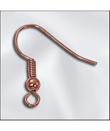 Genuine Copper Ball &amp; Coil French Hook Earwires (20 Pieces or 10 Pair) - $3.96