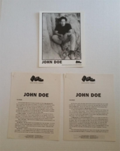 JOHN DOE Meet John Doe Promo 6 Page Press Kit 8x10 Photo 1990 DGC X Punk Band - $47.40