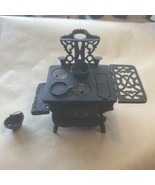Vintage Crescent Miniature Salesman Sample Cast Iron Stove With Accessories - €47,91 EUR