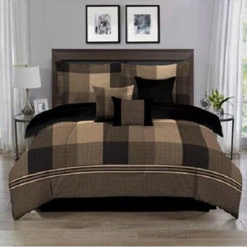 Rich Browns Warm & Comfy Reversible 7 Piece Bed In Bag Comforter Sets, Choice - $77.11 - $84.04