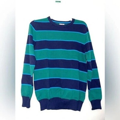 Boy's Long Sleeve Striped Pull-Over Sweater (Size XL - 16) NAVY STRIPE ~ NEW!!! Item image 2