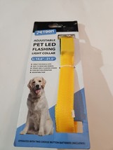 Petdom LED Dog Collar Blinking Night Flashing Light Up Glow Pets Safety Size Lar - £7.71 GBP