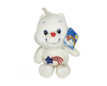 8&quot; CARE BEARS AMERICA CARES BEAR RED WHITE BLUE STAR STUFFED ANIMAL PLUS... - £31.88 GBP