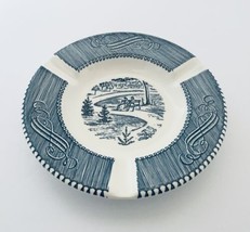 Currier and Ives Park Bench Central Park Royal China Blue Astray Trinket Dish - £15.42 GBP