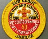 1980 B.S.A - Boy Scout of America Patch 50 Year Jubilee God &amp; Country 3&quot;... - £19.95 GBP