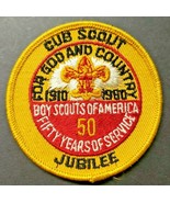 1980 B.S.A - Boy Scout of America Patch 50 Year Jubilee God &amp; Country 3&quot;... - £19.63 GBP
