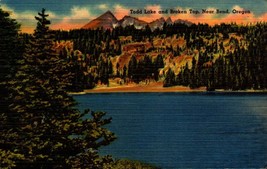 Todd Lake And Broken Top Near Bend Oregon -1946 Linen Postcard BK58 - £2.33 GBP