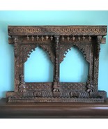 Antique Hand Carved  Wood Altar  Shrine Pooja Mandir Prayer 42 x 30 x 6 - $940.50