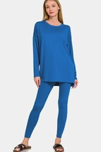 Zenana Full Size Brushed Microfiber Top and Leggings Lounge Set - $32.87