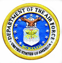 UNITED STATES DEPARTMENT OF AIR FORCE BULLION BADGE HAND EMBROIDERED CP ... - £17.92 GBP