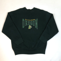 Vintage Oregon Ducks Crewneck Embroidered Green Salem Sweatshirt Mens Large USA - £46.89 GBP