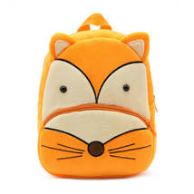 Anykidz 3D Orange Fox School Backpack Cute Animal With Cartoon Designs Children  - £32.59 GBP
