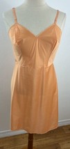Vintage Vanity Fair Women&#39;s 34 S Orange Full Slip Dress Nylon - £17.93 GBP