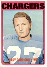 1972 Topps #192 Gary Garrison San Diego Chargers GD - £1.80 GBP