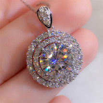 Best Selling Necklace Style Simple Diamond Plated Platinum Necklace  - £7.85 GBP