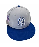 NY Yankees Hat Fitted 6 7/8  59Fifty New Era 2000 World Series Gray Roya... - $848.65 MXN