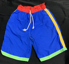 VTG Sunclub By Catalina Nylon Elastic Waist Long Shorts Small Blue 90s C... - $8.38