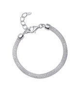 Women 925 Sterling Silver Simulated Diamond Bracelet - £106.35 GBP
