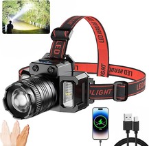 FYD Headlamp Rechargeable, Super Bright Head Lamp with Motion Sensor, 5 ... - $317.81 MXN