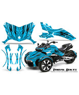 CAN-AM BRP SPYDER F3 GRAPHICS KIT CREATORX DECALS TRIBAL BOLTS BLUE ICE - $387.95