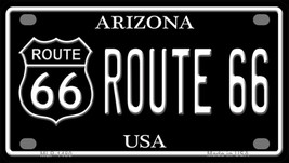 Route 66 Arizona Black Novelty Mini Metal License Plate Tag - £11.18 GBP