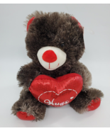 Midwood Valentine Bear w Hugs Heart Brown 10&quot; Plush Stuffed Animal Toy B200 - €11,28 EUR