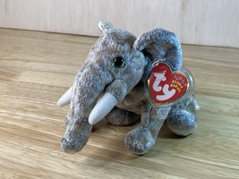 Pounds the Elephant Beanie Baby Excellent Condition w/ hang tag protector - $7.45