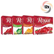 12x Packs Royal Variety Flavor Gelatin | 4 Servings Each | 1.4oz | Mix &amp;... - £21.54 GBP