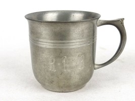 Vintage Pewter Child/Baby Cup, Half Pint, Monogrammed R.A.B., Nantucket Pewter - £15.66 GBP