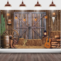 Western Cowboy Backdrop Cowboy Party Decorations Large Western Theme Banner - £12.44 GBP
