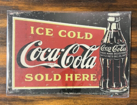Coca-Cola Ice Cold - Sold Here Vintage Novelty Metal Sign 12&quot; x 8&quot; NEW! - £7.01 GBP